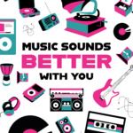 Music sounds better with you icons